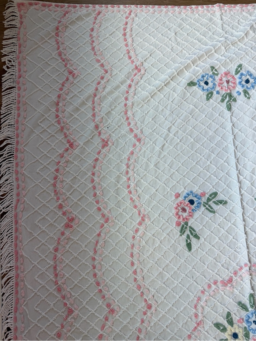 Vintage Chenille Bedspread Cabin Crafts Needletuft Original Cottagecore - Picture 6 of 10